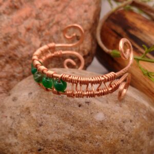 Oddech Spirali. Bransoletka z miedzi
