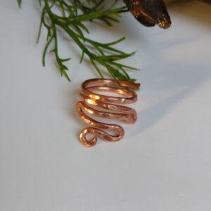 Fala Energii – miedziany pierścionek z kolekcji Spirale Natury