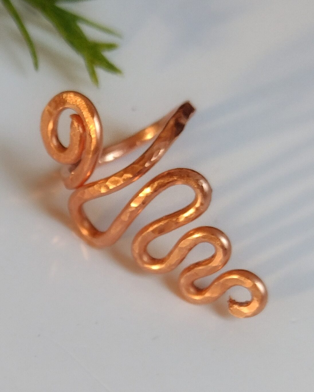 pierścionek z miedzi